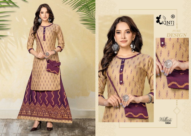 Kinti Hellaro 18 Ethnic Wear Wholesale Kurti With Bottom Catalog
